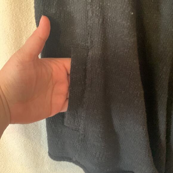 Free People womens small in the loop black cardigan oversized boho raw grunge hi - Picture 6 of 10